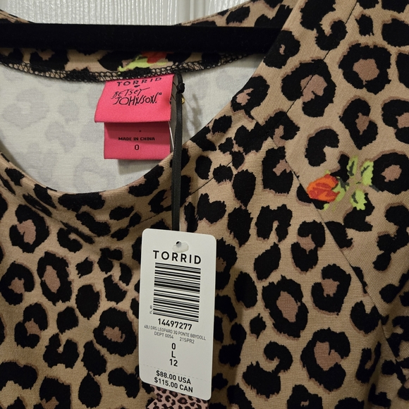 Torrid Leopard Print Ladies Dress with Pops of Color - Picture 3 of 8